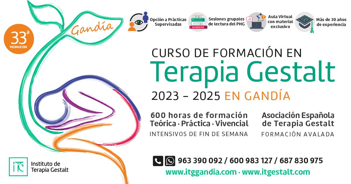 33ª Promoción Formación En Terapia Gestalt En GandÍa 2023 2025 Itgestalt 8089